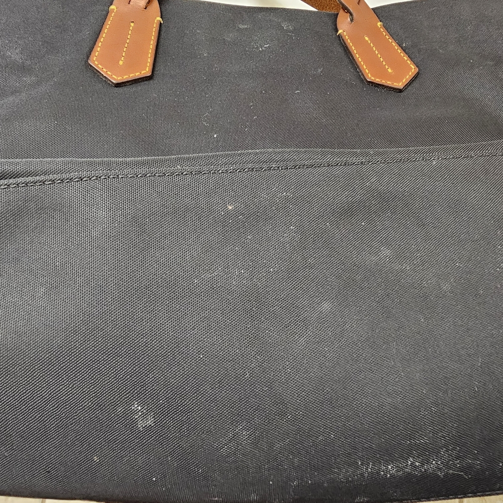 Vintage Y2K Classic Dooney & Bourke Black and Brown Nylon Tote Bag - Picture 7 of 8